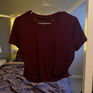 Maroon Crop Top